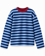Blue Hour Striped Oversized Tee