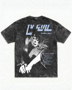 TV Girl Vintage Acid Wash Oversized T-Shirt