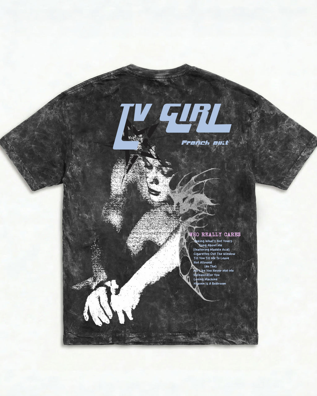 TV Girl Vintage Acid Wash Oversized T-Shirt