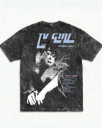 TV Girl Vintage Acid Wash Oversized T-Shirt