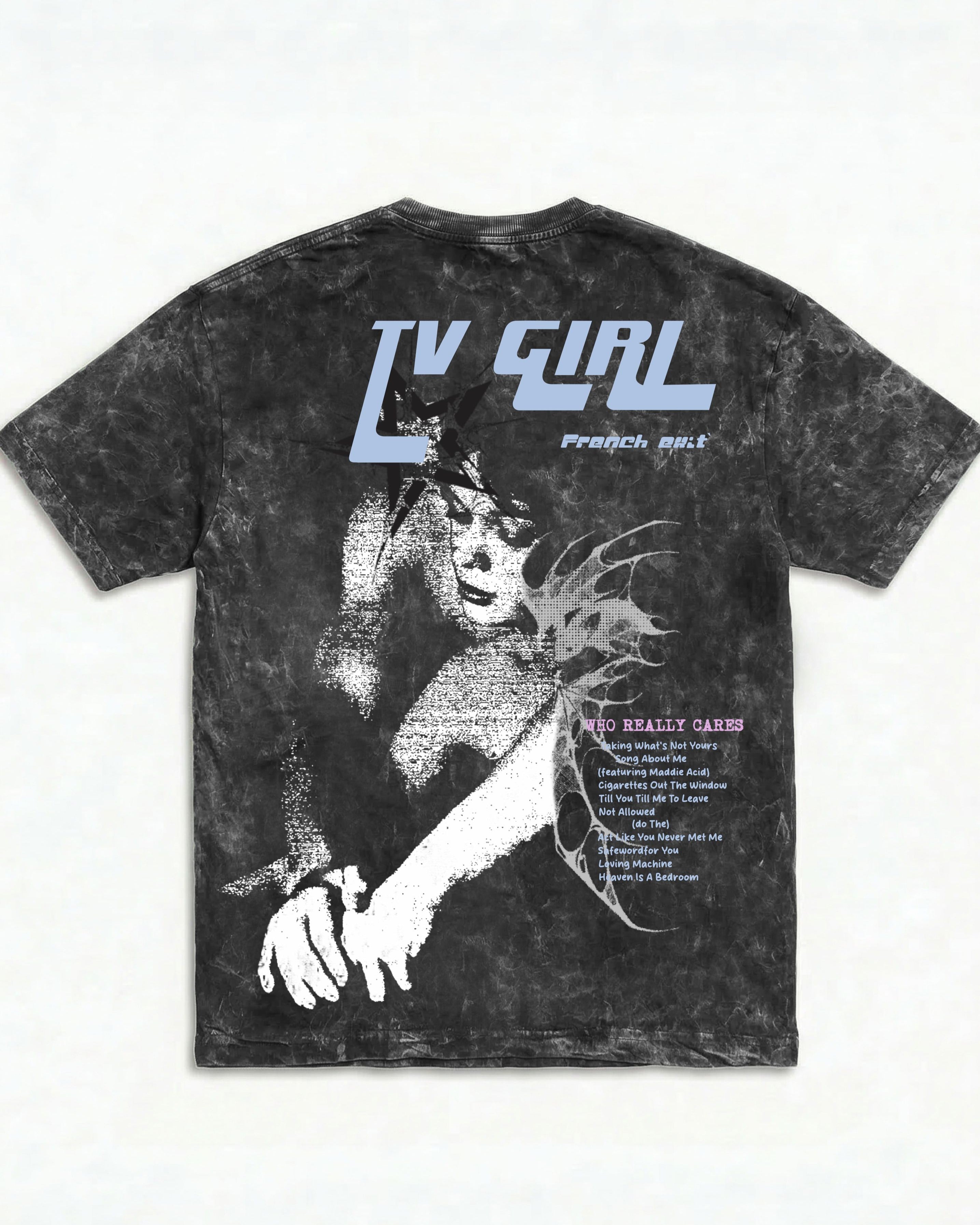 TV Girl Vintage Acid Wash Oversized T-Shirt
