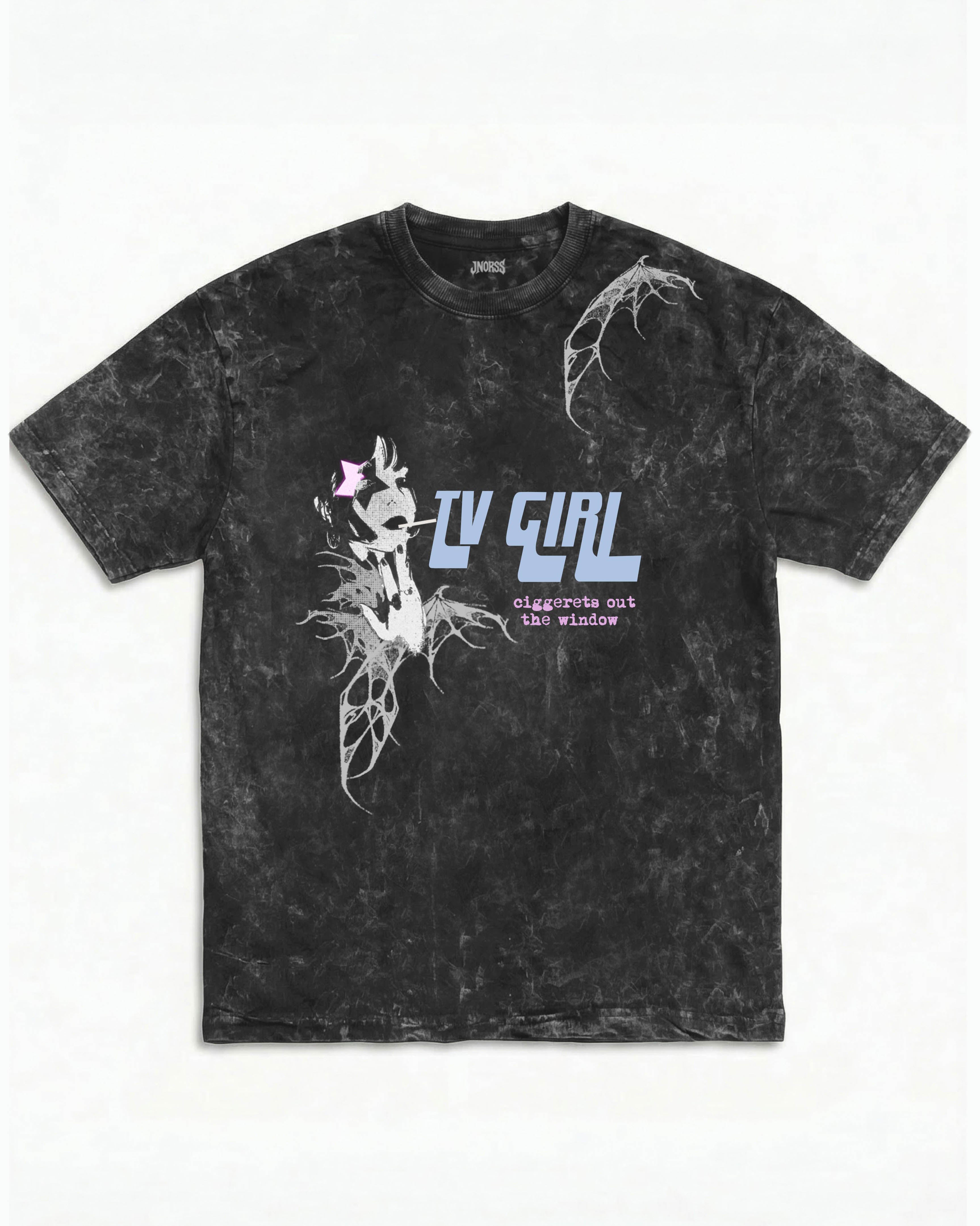 TV Girl Vintage Acid Wash Oversized T-Shirt