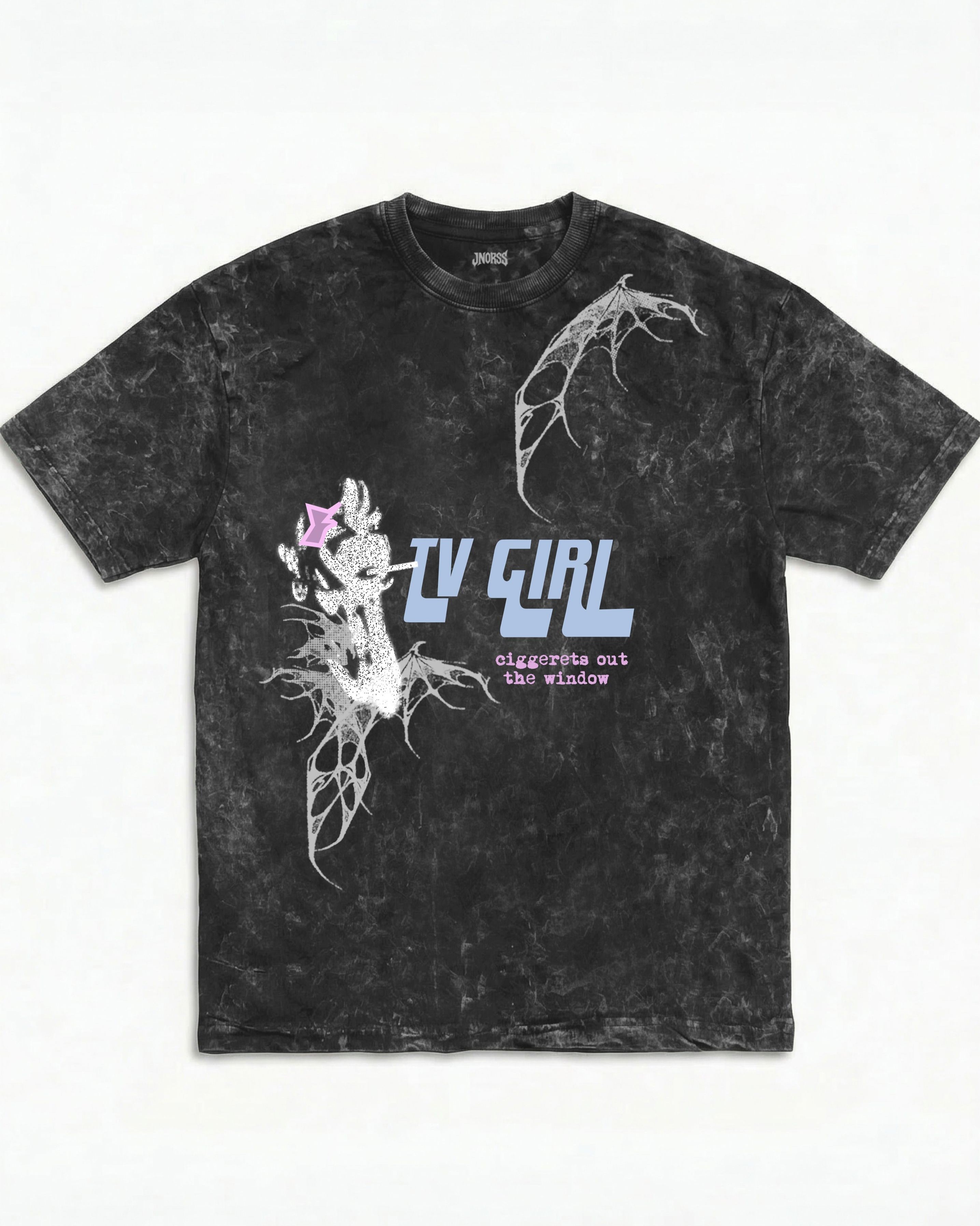 TV Girl Vintage Acid Wash Oversized T-Shirt