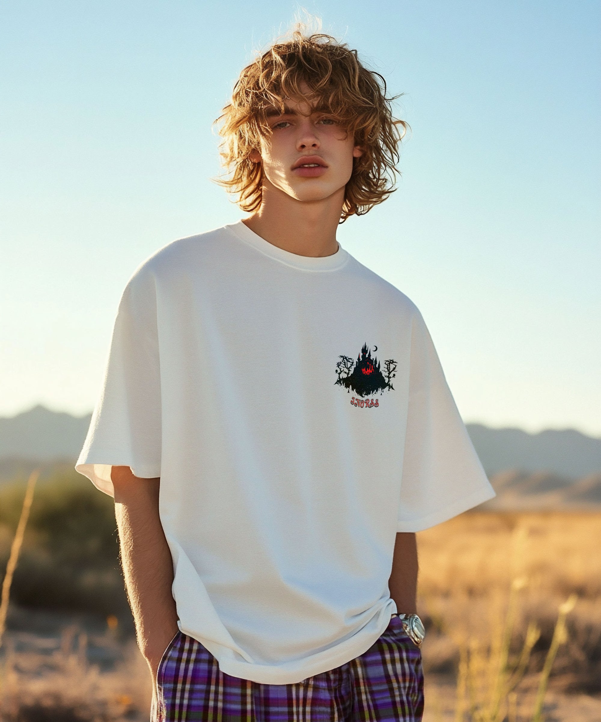 Unlock Oversized T-shirt white - Jnorss