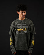 Bugatti Chiron Pur Sport Vintage Wash Layered Full Sleeve T-Shirt