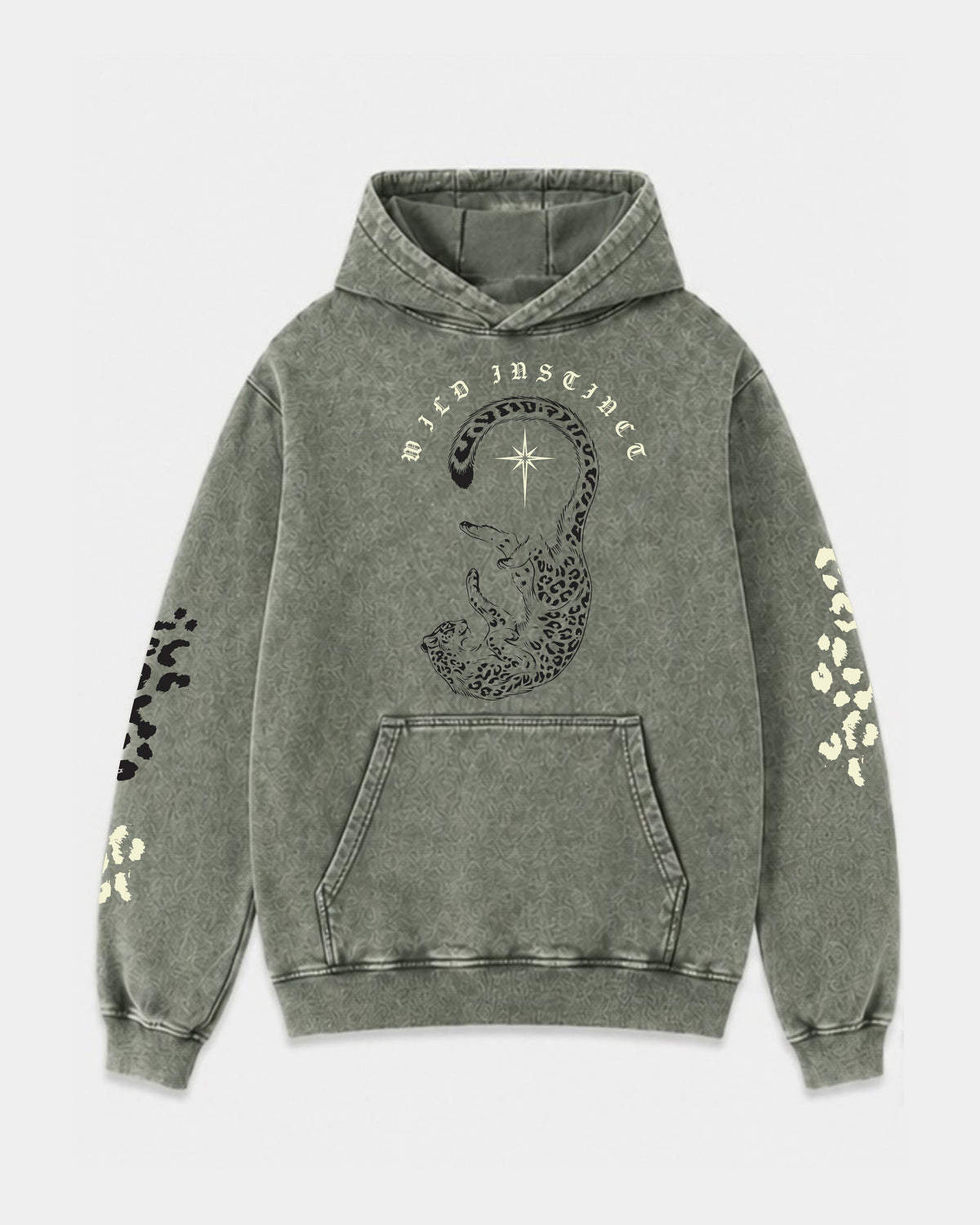 Wild Instinct  - Acid Wash Hoodie