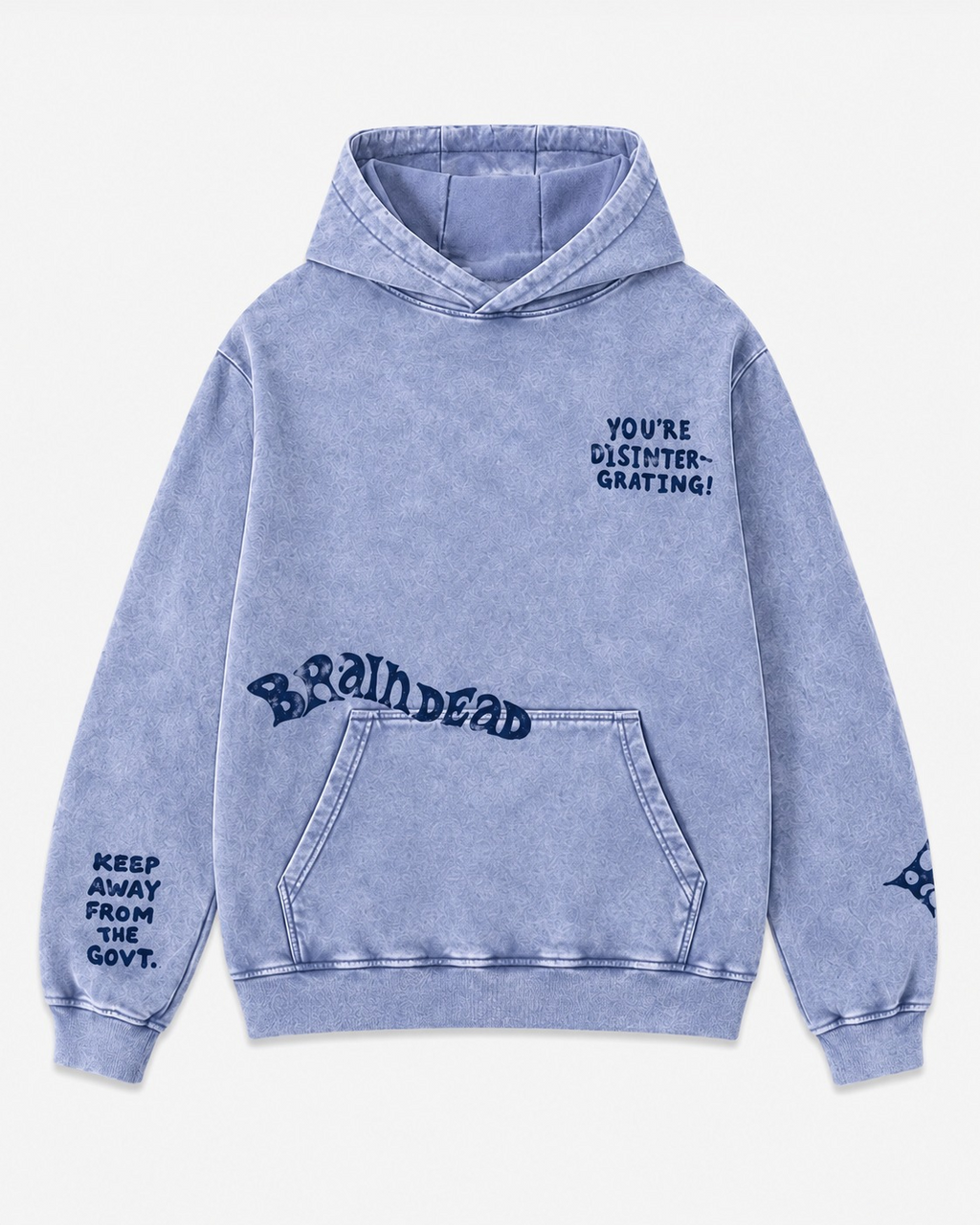 Brain Dead See Beyond - Acid Wash Hoodie