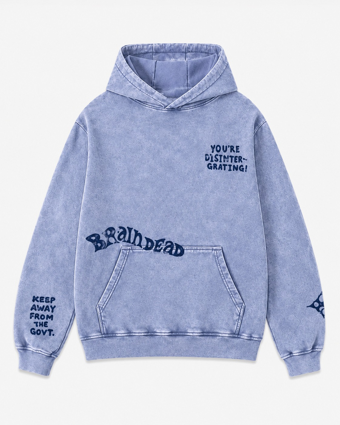 Brain Dead See Beyond - Acid Wash Hoodie