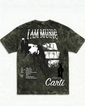 I Am Music Boxy Acid Wash Tee