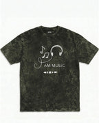 I Am Music Boxy Acid Wash Tee