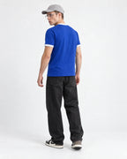 Alpha Star Ringer Tees — full-body rear view on model