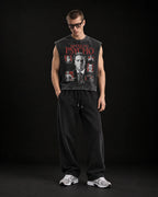 AM/PSY Oversized Vest – full body view on model