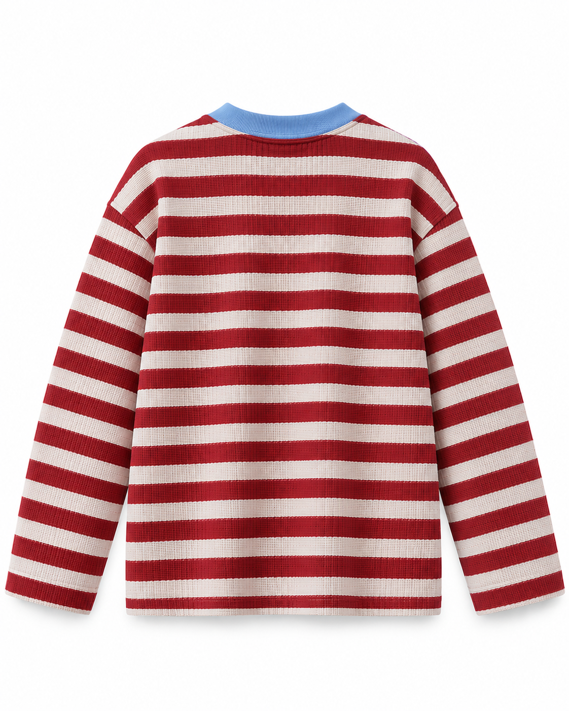 Brick Red & Cream Striped Tee
