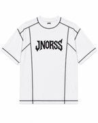 JNORSS Contrast Stitch Boxy T-Shirt-White