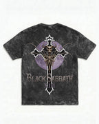 Black Sabbath Purple Eclipse Boxy Acid Wash Tee