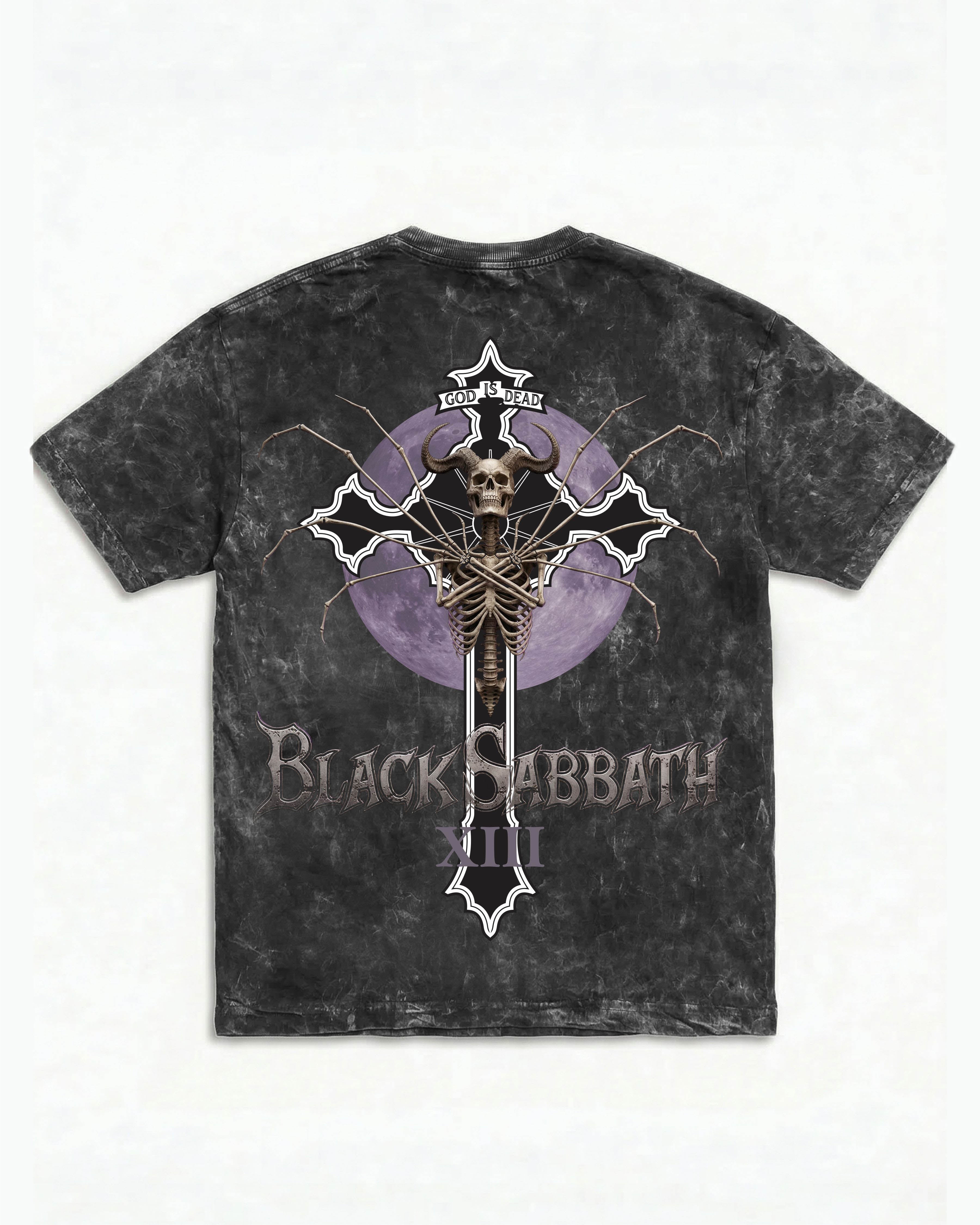 Black Sabbath Purple Eclipse Boxy Acid Wash Tee