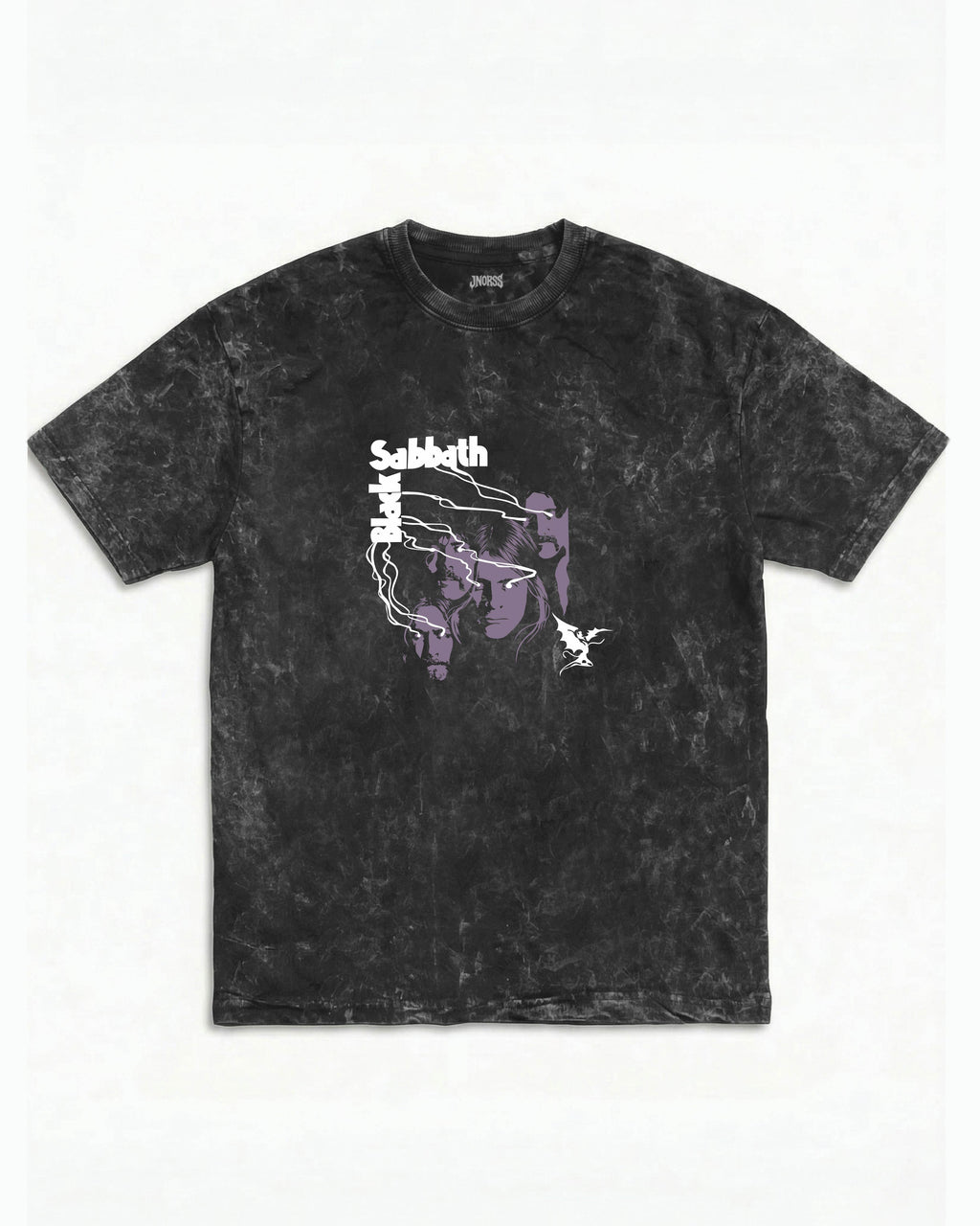 Black Sabbath Purple Eclipse Boxy Acid Wash Tee