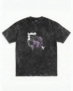 Black Sabbath Purple Eclipse Boxy Acid Wash Tee