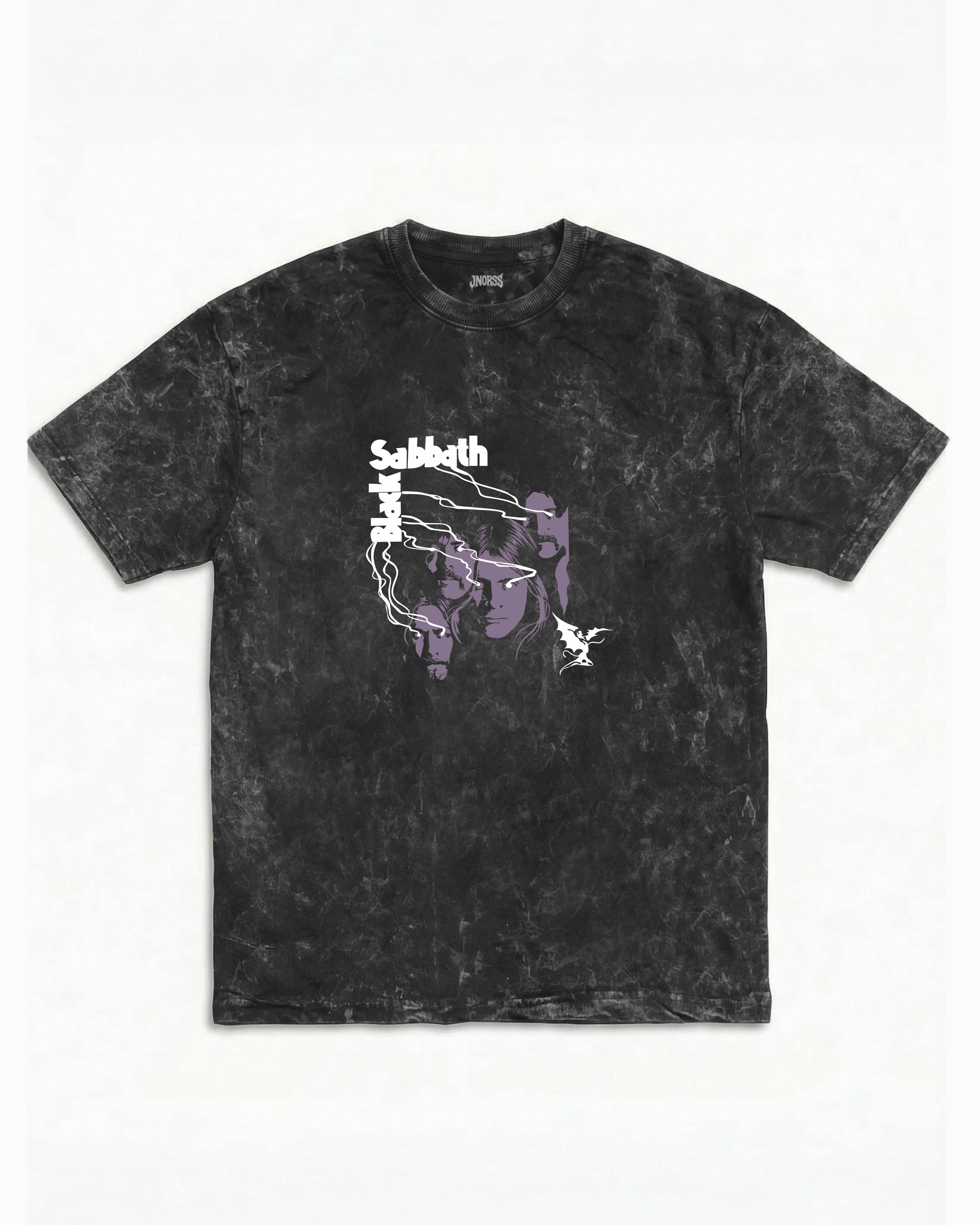 Black Sabbath Purple Eclipse Boxy Acid Wash Tee