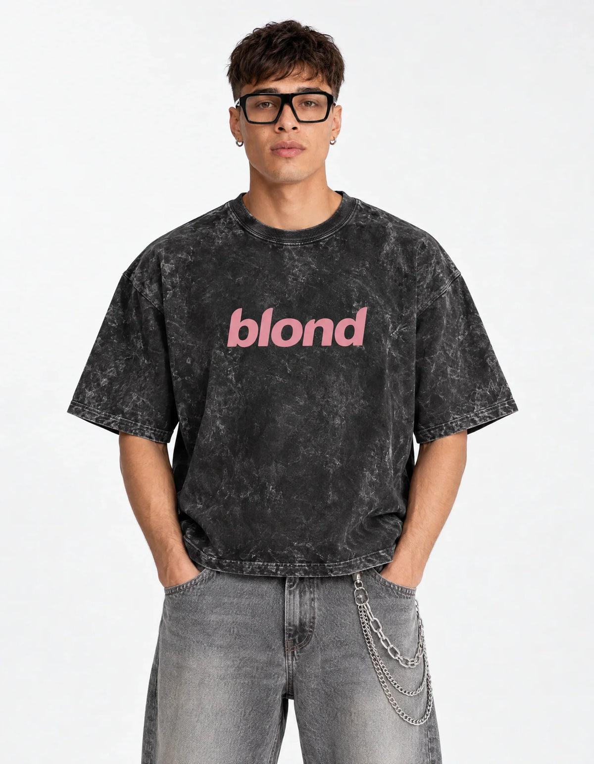 Blond Frank Ocean Designed Vintage Oversized T-shirt — front view