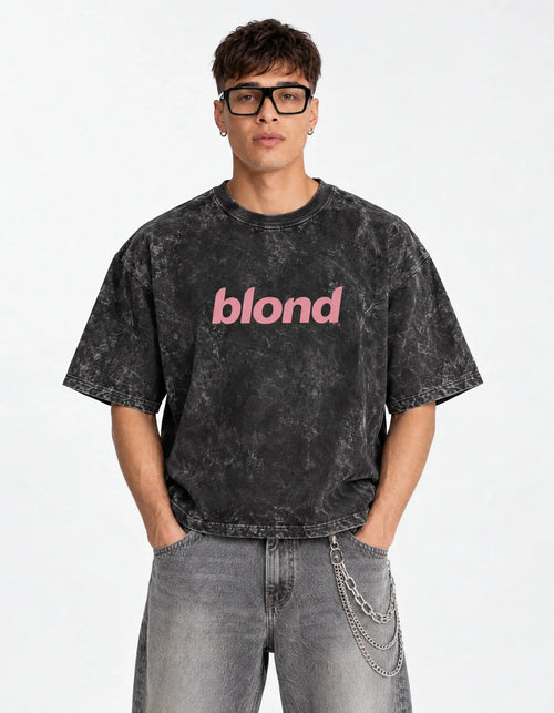Blond Frank Ocean Designed Vintage Oversized T-shirt — front view