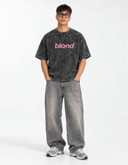 Blond Frank Ocean Designed Vintage Oversized T-shirt — full-body view