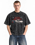 BMW E30 Auto Archive Acid Wash Oversized Tee — front view