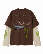 Canyon Trails Layered Oversized  T-Shirt