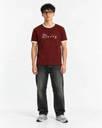Daddy Contrast Ringer Tee — full-body front view on model