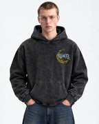 Demon slayer acid wash hoodie - front view