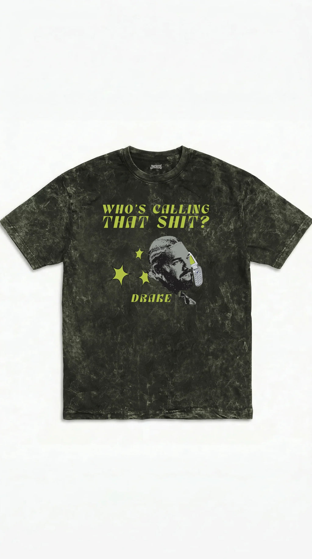 Who’s Calling Drake Boxy Acid Wash Tee