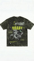 Who’s Calling Drake Boxy Acid Wash Tee