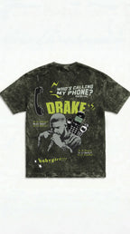 Who’s Calling Drake Boxy Acid Wash Tee