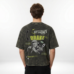 Who’s Calling Drake Boxy Acid Wash Tee