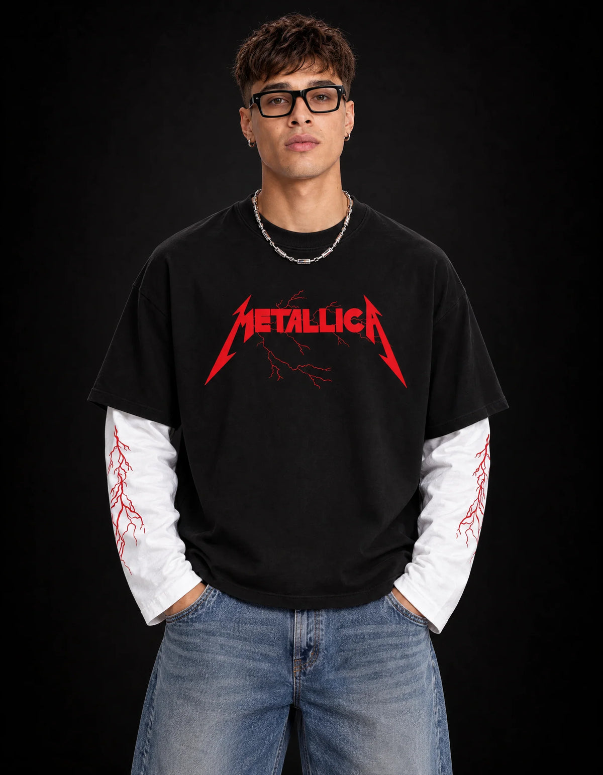 Metallica LS Oversized Tee — front view