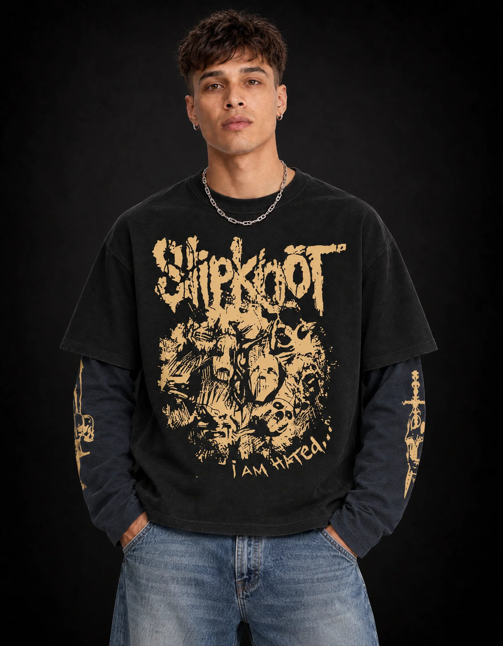 Slipknot LS Oversized Tee — front view