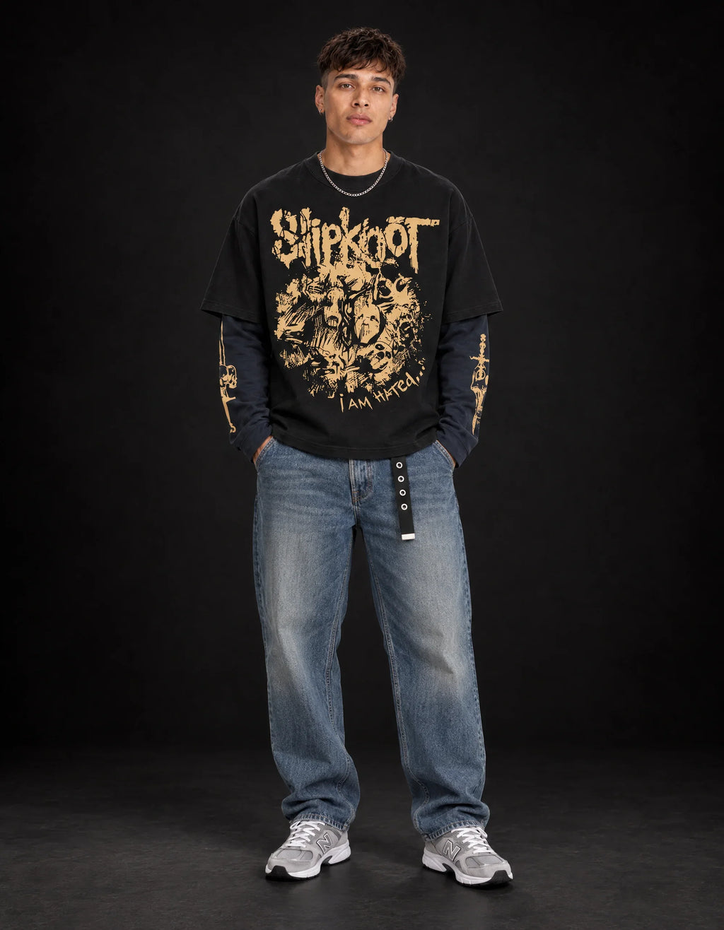 Slipknot LS Oversized Tee — full-body view