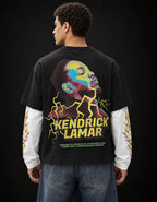 Kendrick 02 Designed Oversized Long Sleeve Tee — back view
