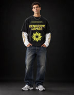 Kendrick 02 Designed Oversized Long Sleeve Tee — full-body view