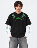 Eren Designed B&W Long Sleeve T-shirt — front view