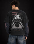 Sukuna Designed B&W Long Sleeve T-shirt — back view