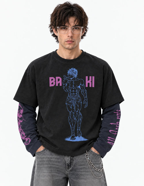 Baki Designed B&G Long Sleeve T-shirt — front view