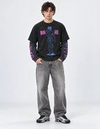 Baki Designed B&G Long Sleeve T-shirt — full-body view