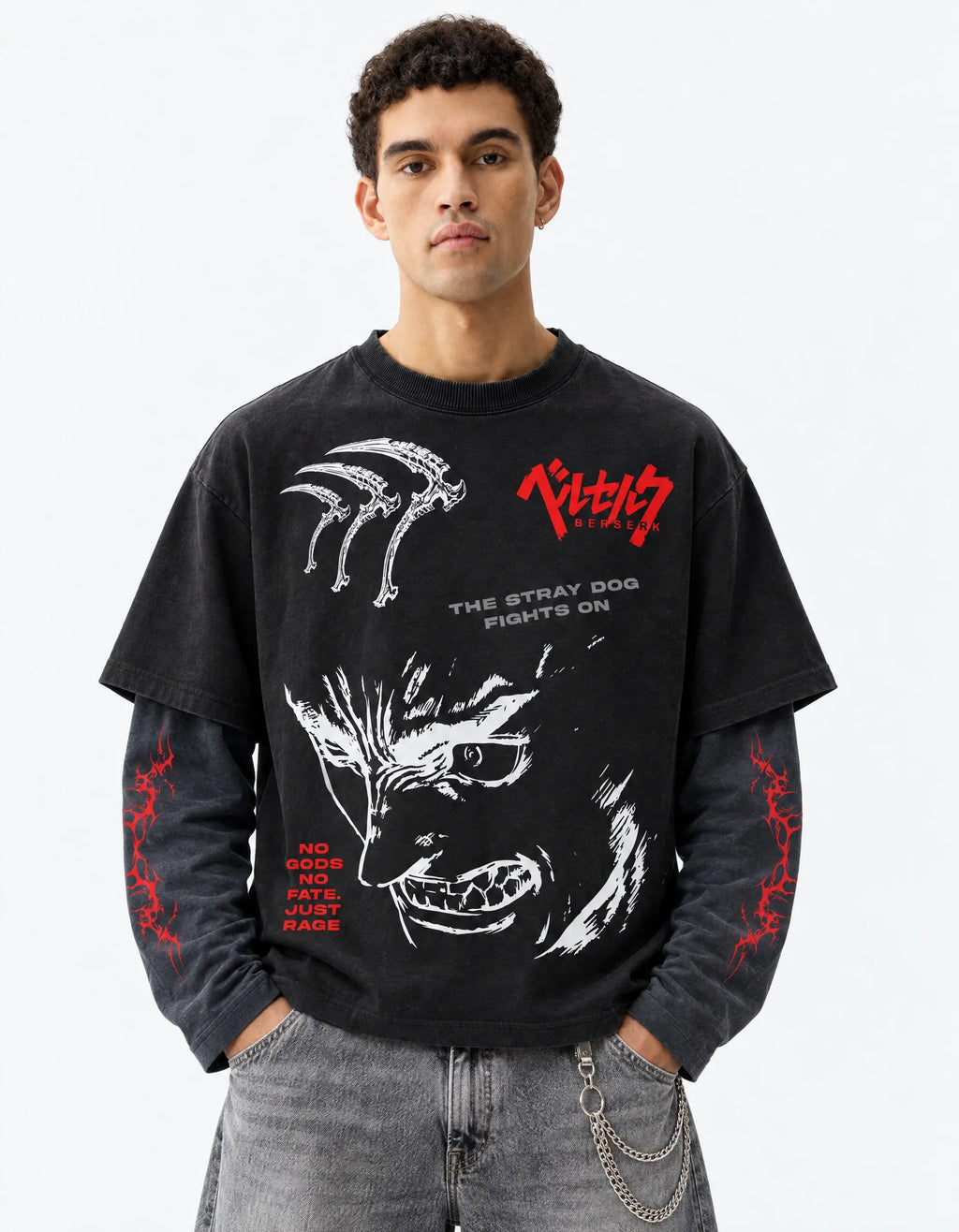 Guts Designed B&G Long Sleeve T-shirt — front view