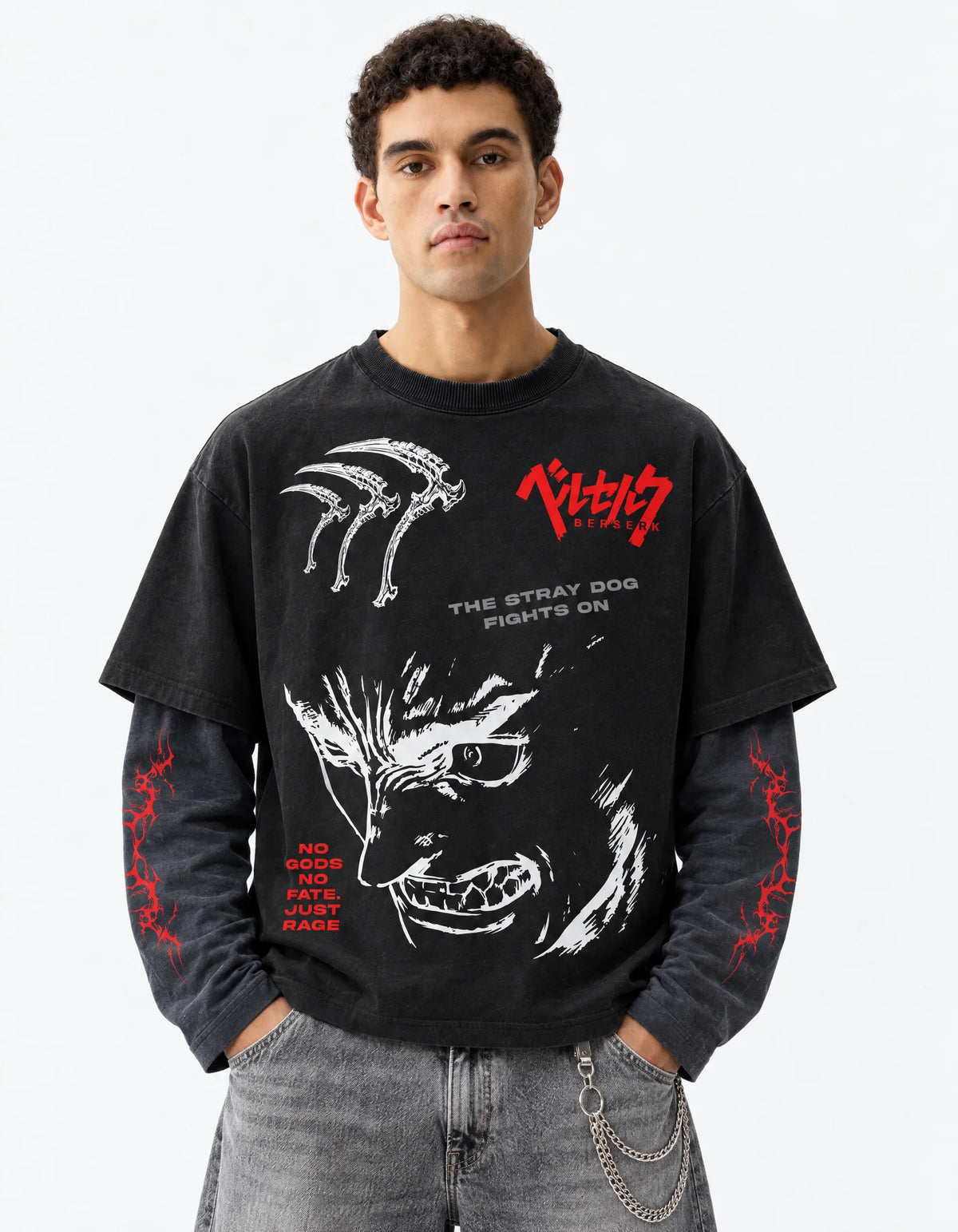 Guts Designed B&G Long Sleeve T-shirt — front view