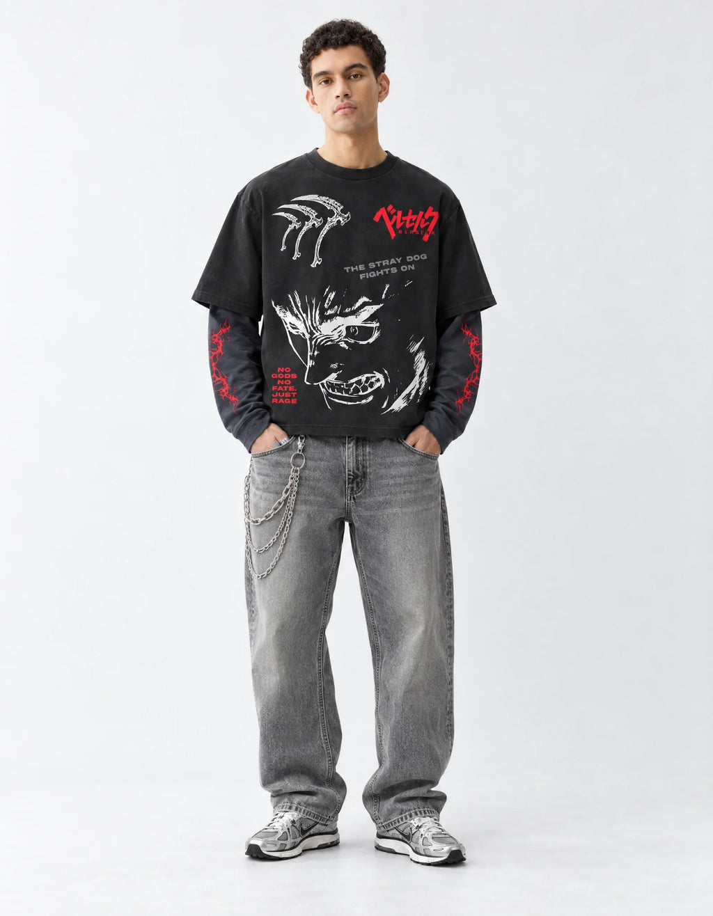 Guts Designed B&G Long Sleeve T-shirt — full-body view