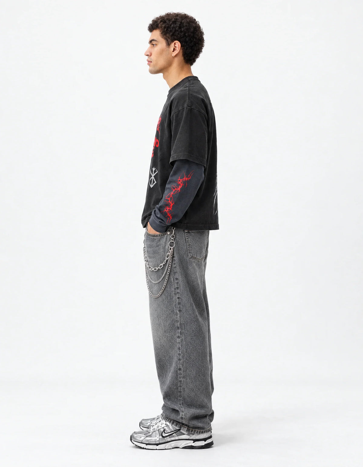 Guts Designed B&G Long Sleeve T-shirt — side view