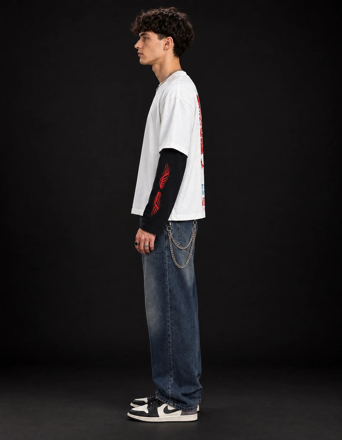ACDC Bolt Rage ‘79 Oversized LS Tee — side view