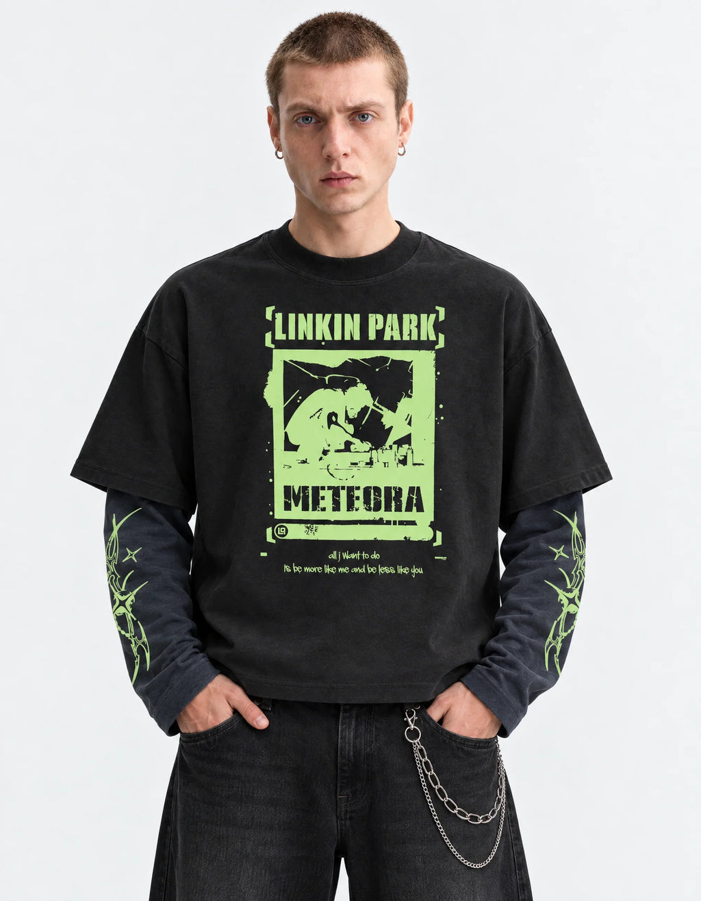 Linkin Park – Meteora Chaos LS Tee — front view