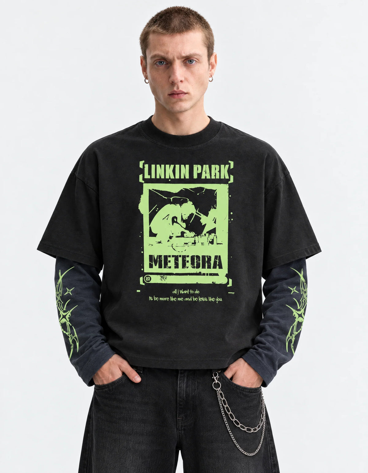 Linkin Park – Meteora Chaos LS Tee — front view